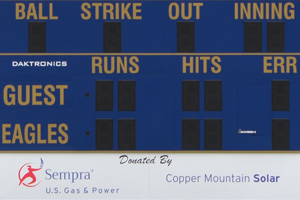 New Scoreboard at Whalen Ballpark