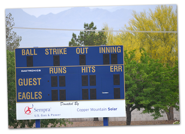 Whalen Field Scoreboard in Boulder City, Nevada