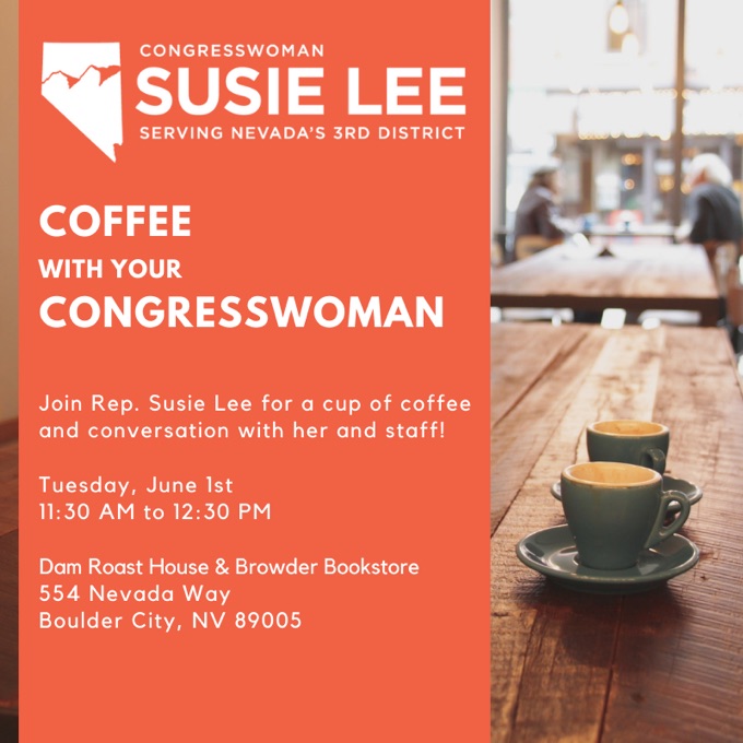 Coffee with Your Congresswoman Dam Roast House Boulder City, NV