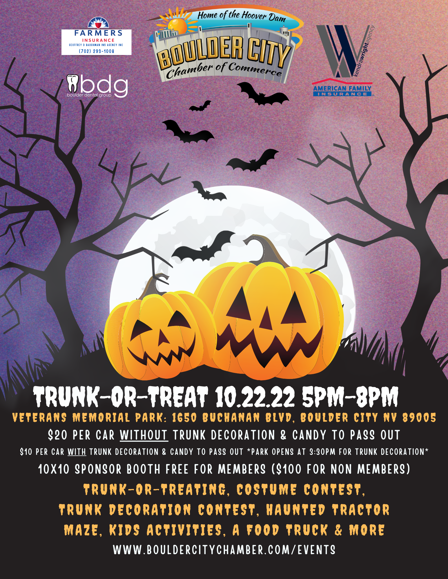 Trunk or Treat Flyer Boulder City, NV