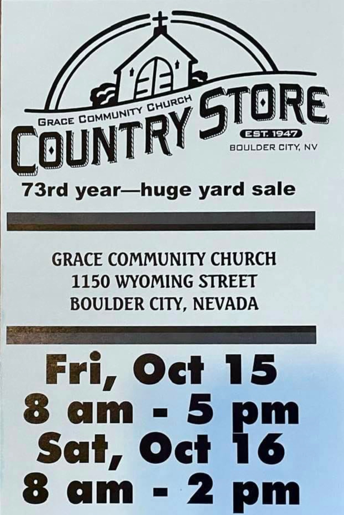 Country Store Flyer 2021 Boulder City, Nevada