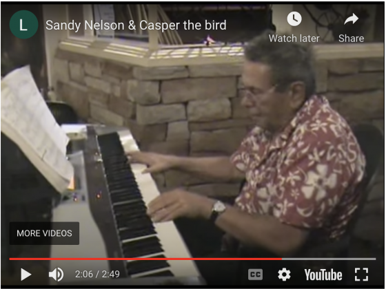 Sandy Nelson and Casper the Bird, Boulder City, NV