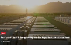Solar Tesla Boulder City, Nevada