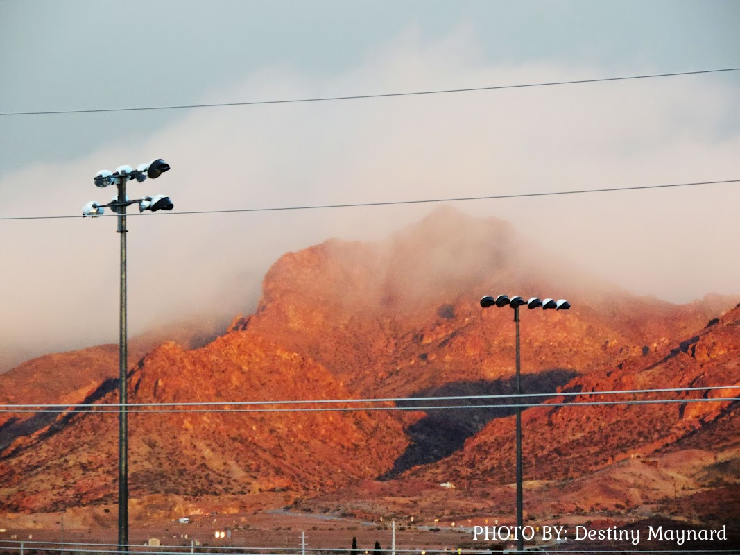 Fan Photo Misty Mountain Morning by Destiny Maynard Boulder City Nevada