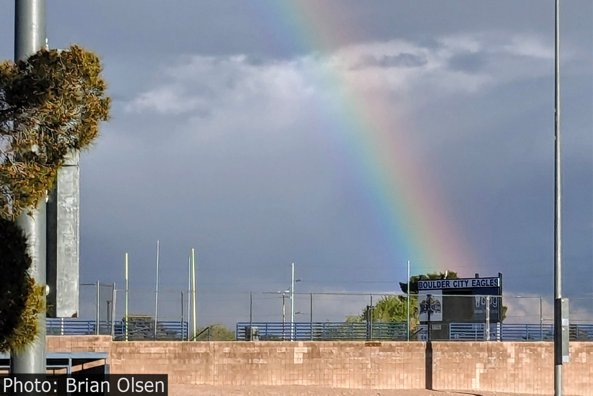 Fan Photo: Rainbow Over BCHS by Brian Olsen