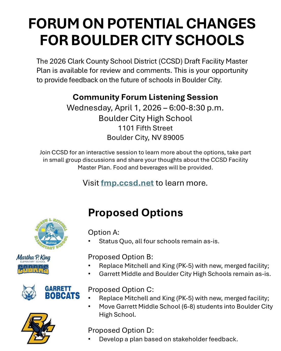 FacilityMasterPlan Boulder City Nevada