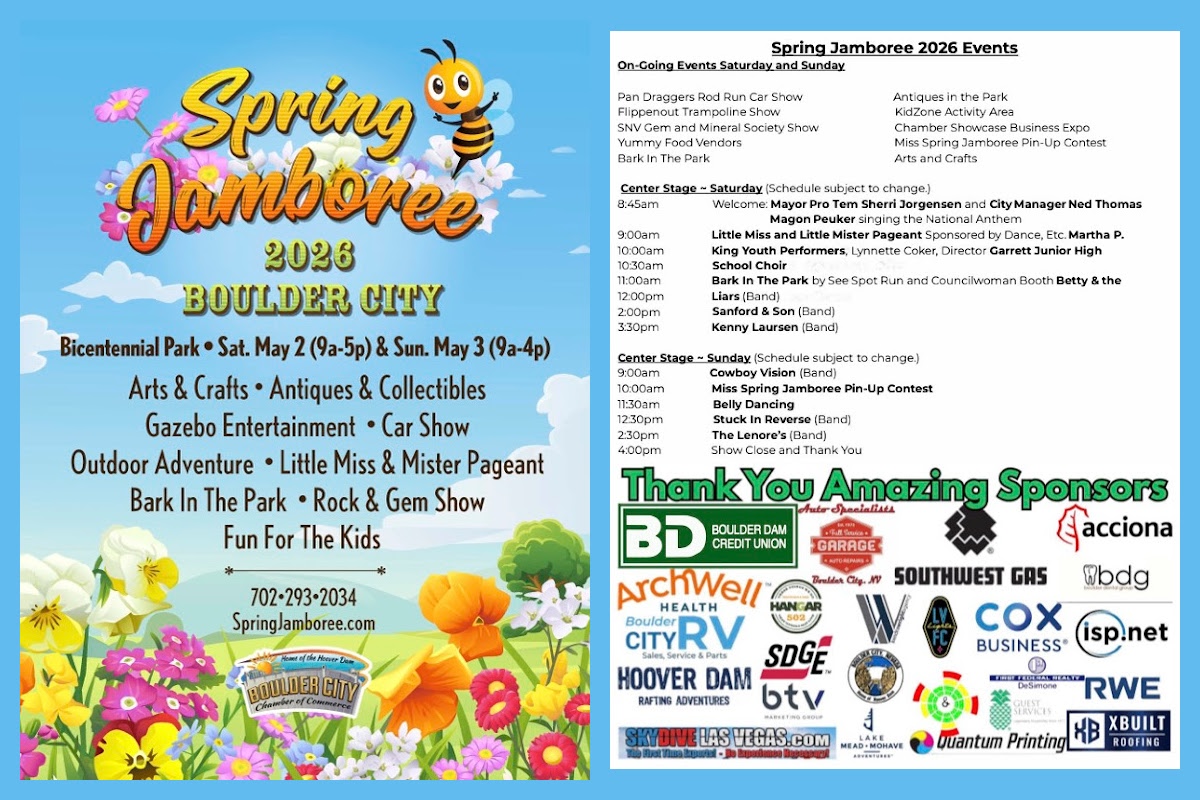 2026 Spring Jamboree Flyer Boulder City Nevada