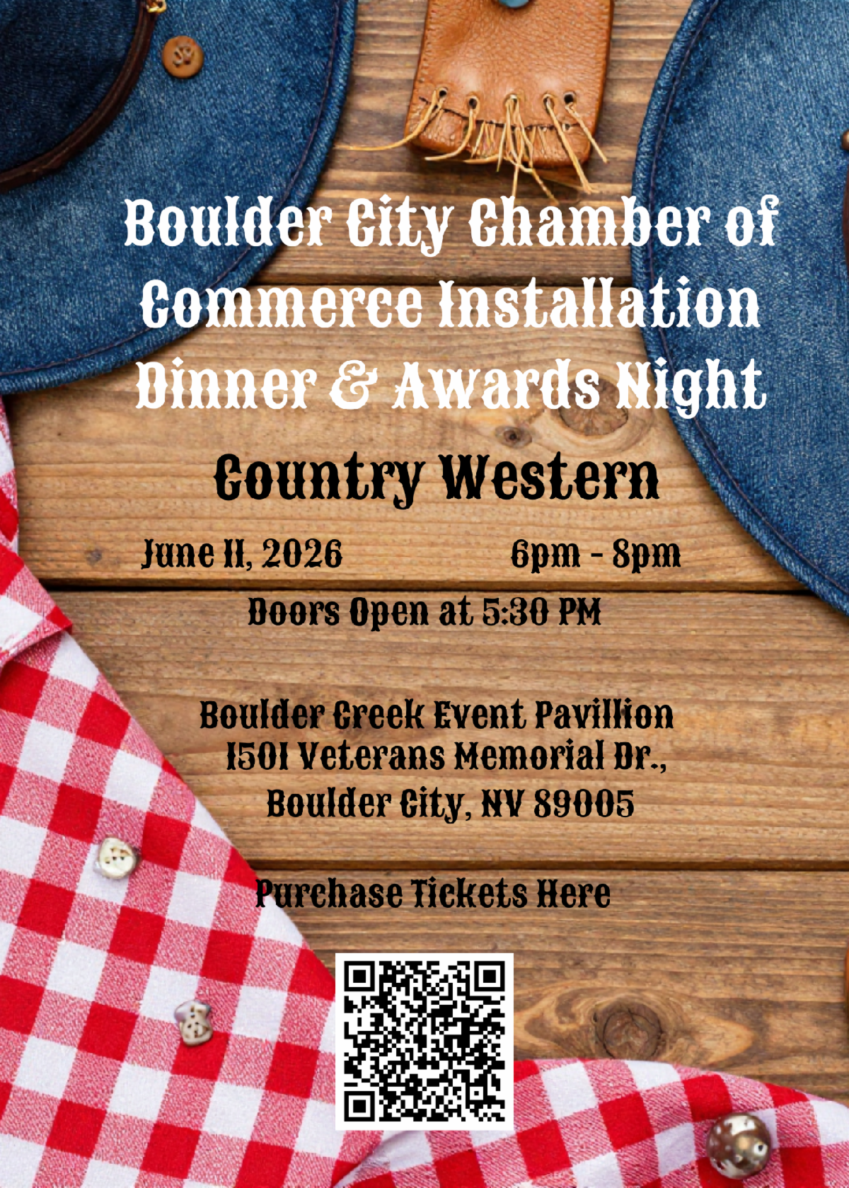 ChamberDinner Flyer Boulder City Nevada