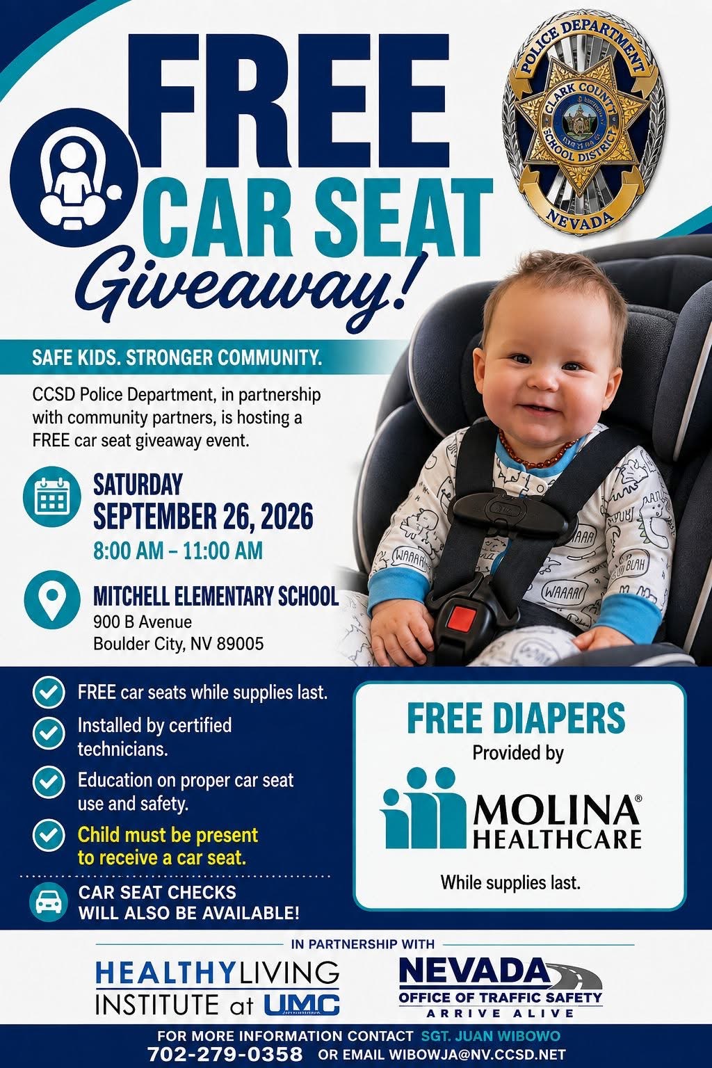 Car Seat Giveaway Flyer
