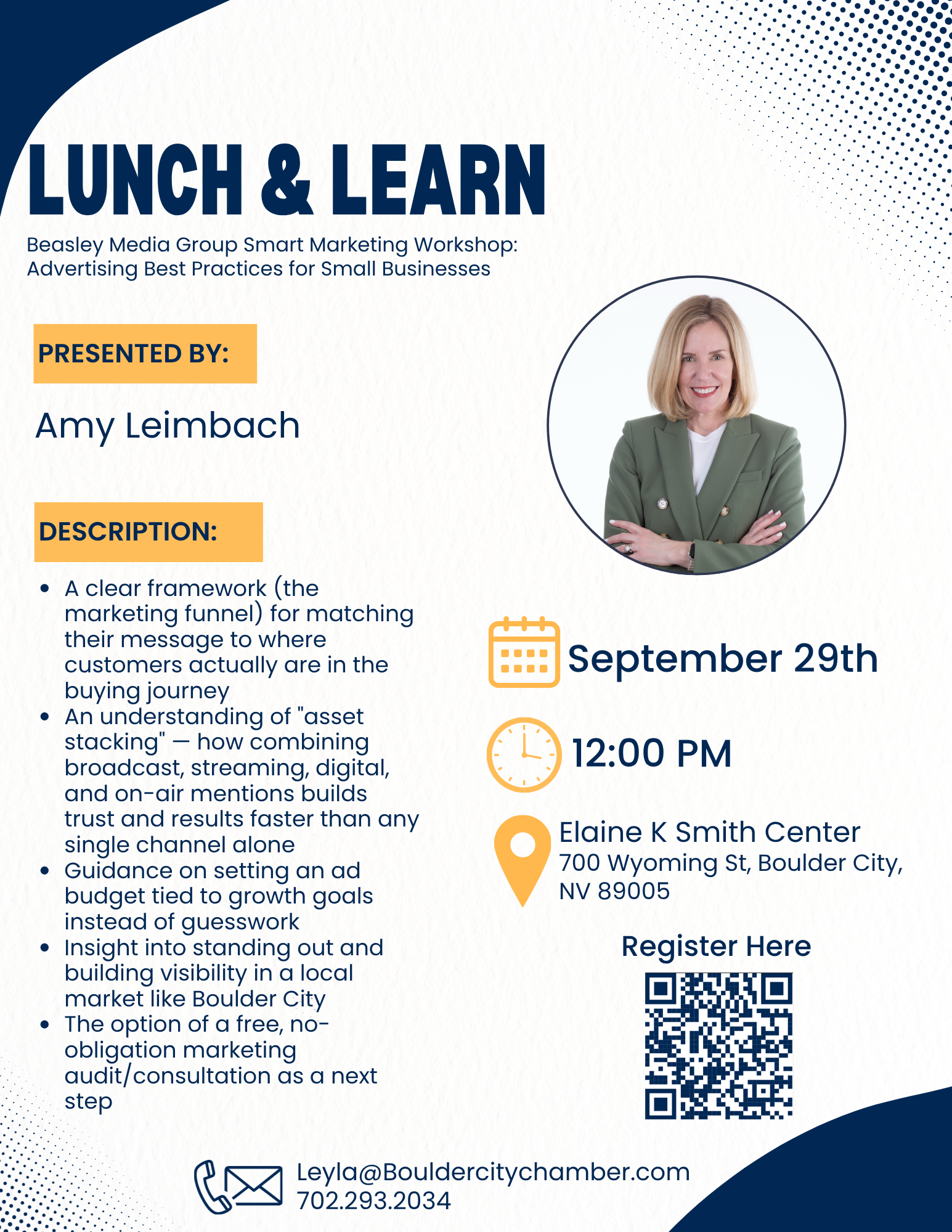 September Lunch and Learn flyer